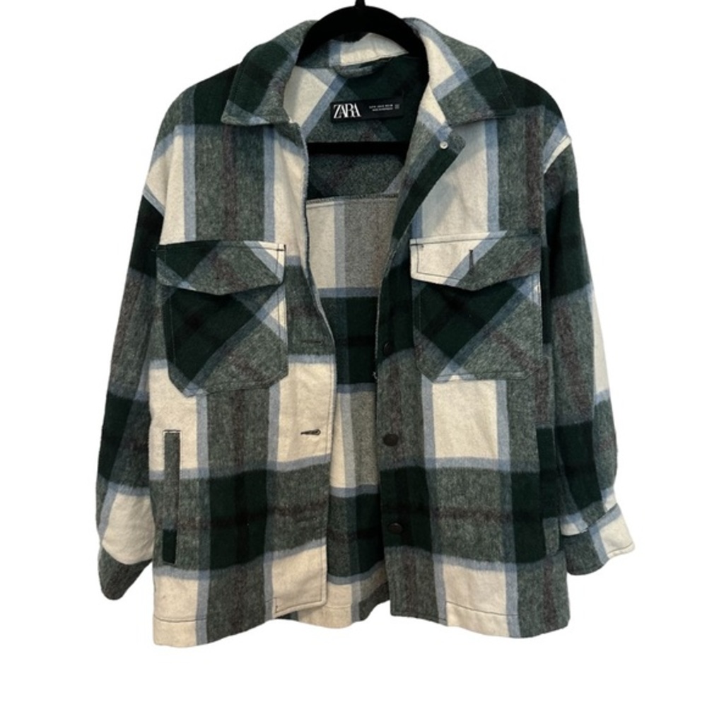 Zara Plaid Shirt Jacket